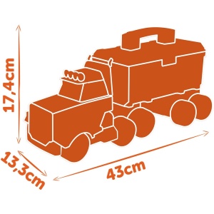 Set Smoby Camion si bormasina mecanica Black & Decker Bricolo Truck + Mini Drill cu 60 accesorii - Img 2