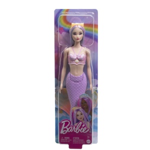 Barbie Dreamtopia Papusa Sirena Cu Par Mov Si Coada Mov - Img 2