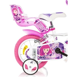 Bicicleta copii Dino Bikes 12" Fairy alb - Img 3