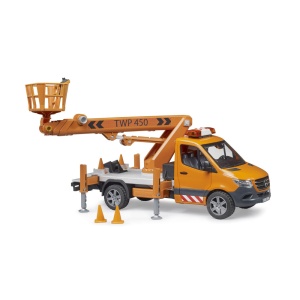 Bruder sprinter Mercedes Benz cu sirena si platforma - Img 3