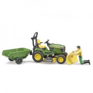 Bruder - Tractor Cu Remorca John Deere Si Gradinar - Img 5