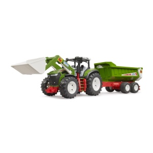 Bruder Tractor Roadmax cu incarcator frontal si remorca basculabila - Img 5