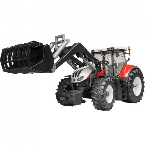Bruder - Tractor Steyr 6300 Terrus Cvt Cu Incarcator Frontal - Img 6
