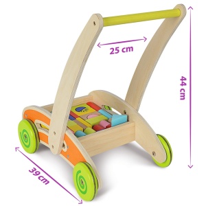 Carucior Eichhorn Activity Walker cu 35 cuburi - Img 5