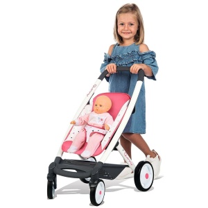 Carucior pentru papusi Smoby Quinny Combi 3 in 1 roz - Img 5