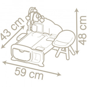 Centru de ingrijire pentru papusi Smoby Baby Nurse Cocoon Nursery crem cu papusa si accesorii - Img 2