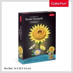 Cubic Fun - Buchet de flori 3D Floarea Soarelui 102 piese - Img 3