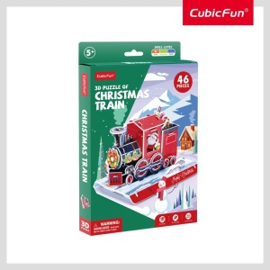 Cubic Fun - Puzzle 3D tren de Craciun 46 piese - Img 4