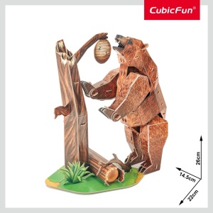Cubic Fun - Puzzle 3D urs maro 88 piese - Img 2