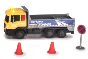 Dickie Echipa De Utilaje Camion Cu Semne De Circulatie 17Cm