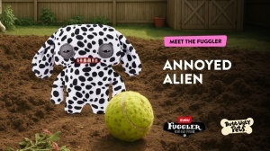 Fuggler - Jucarie de plus, 23 cm - Ciudateii animale uratele, Annoyed Alien - Dalmatian - Img 2