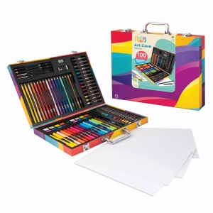 Happi Hobbi Art Case Set De Desen Deluxe Cu 100 De Accesorii Curcubeu - Img 4
