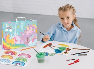 Happi Hobbi Art Case Set De Desen Deluxe Cu 100 De Accesorii Unicorn - Img 2