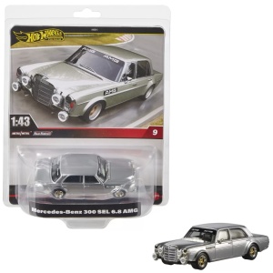 Hot Wheels Premium Real Riders Masinuta Metalica Mercedes Benz 300 Sel 6.8 Amg Scara 1:43 - Img 3