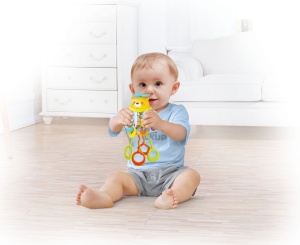 Jucarie Senzoriala Pentru Bebe Scutura Si Trage - Img 3
