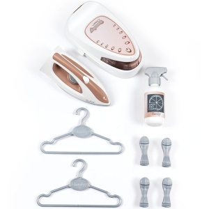 Jucarie Smoby Masa si fier de calcat Tefal Ironing Board + Stream Iron cu 9 accesorii - Img 3