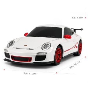 Masina Cu Telecomanda Porsche Gt3 Rs Alb Cu Scara 1 La 24 - Img 5