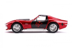 Masinuta Din Metal Harley Quinn 1969 Chevy Corvette Scara 1:24 - Img 5