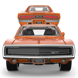 Masinuta Metalica Dodge Charger R/T 1970 Portocaliu Scara 1 La 36 - Img 2