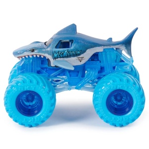Monster Jam Set 2 Masinute Metalice Megalodon Si Hooked Scara 1:64 - Img 4