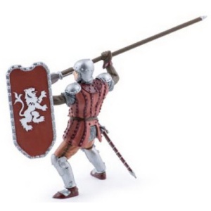 Papo Figurina Cavaler Cu Sulita Si Scut Rosu - Img 2