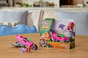 Patrula Catelusilor Filmul Cu Dinozauri Set Dino Vehicul Avion Cu Figurina Skye Si Accesorii 15Cm - Img 9