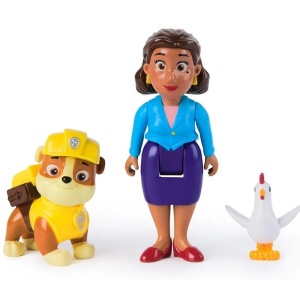 Patrula Catelusilor Set Figurine Eroi De Salvare Rubble Si Mayor Goodway - Img 2
