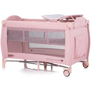 Patut pliabil Chipolino Bella pink marshmallow - Img 2