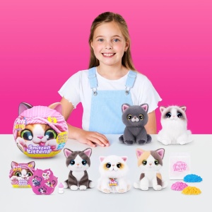Pets Alive - Jucarie de plus interactiva pisica cu accesorii supriza, Smitten Kittens, Seria 2 - Img 6