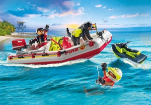 Playmobil-BARCA DE SALVARE CU SCUTER ACVATIC - Img 3