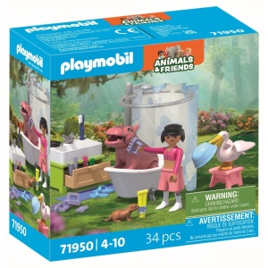 Playmobil - Jucarie de rol Distractia animalelor la baie - Img 2