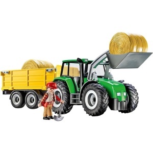 Playmobil - Tractor cu remorca si incarcator frontal