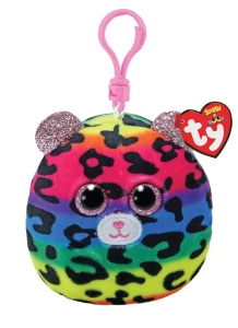 Plus Breloc Ty 8.5Cm Squishy Beanies Leopard Dotty