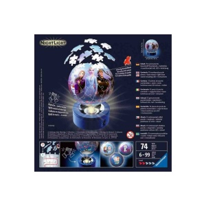 Puzzle 3D Luminos Frozen II, 72 Piese - Img 3