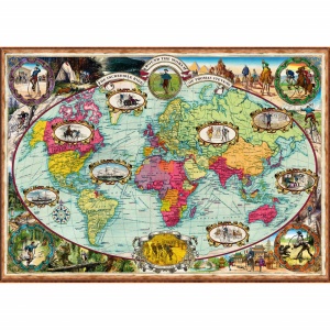 Puzzle Harta Lumii, 1000 Piese - Img 2