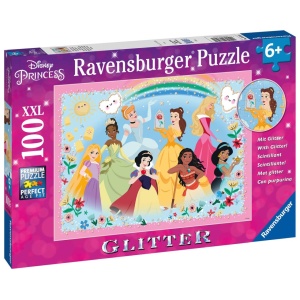 Puzzle printesele disney 100 piese starline cu sclipici