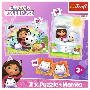 Puzzle Trefl 2In1 Memo Gabbys Dollhouse Gabi Si Prietenii Ei - Img 5