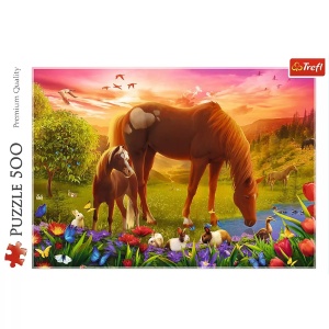 Puzzle Trefl 500 Calutii La Apus - Img 3