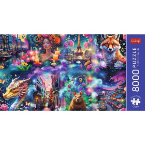 Puzzle Trefl 8000 Premium Plus Lumea Colorata Cu Poster Inclus - Img 3