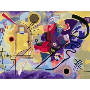 Ravensburger - CreArt pictura pe numere pentru adulti Tablou Canvas Kandinsky galben rosu albastru - Img 3