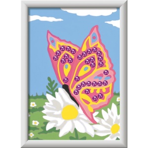 Ravensburger - CreArt pictura pe numere pentru copii fluture stralucitor cu paiete - Img 3