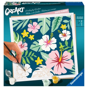 Ravensburger - Pictura pe numere flori exotice - Img 3