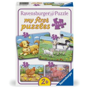 Ravensburger - Primul meu puzzle familii de animale de la ferma 2 4 6 8 piese - Img 1