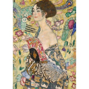 Ravensburger - Puzzle Klimt doamna cu evantai 1000 piese - Img 2