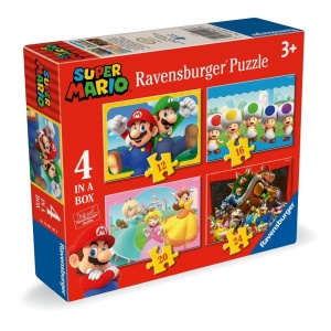 Ravensburger - Puzzle Super Mario 4 buc in cutie 12 16 20 24 piese - Img 2