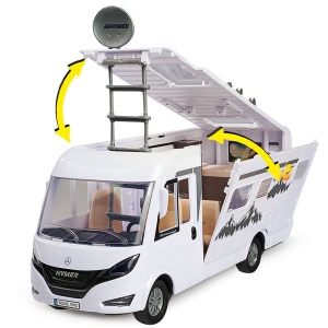 Rulota Dickie Toys Camper Hymer Camping Van Class B cu figurina si accesorii - Img 4