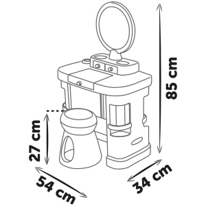 Salon de infrumusetare Smoby My Beauty Dressing Table roz cu 15 accesorii - Img 2