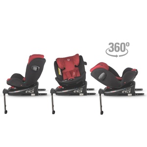 Scaun auto iSize 40-150 cm C Vigo Poppy red+Coccolle oglinda auto rear-facing - Img 2