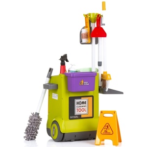 Set jucarie Chipolino Cleaning Trolley cu 16 accesorii - Img 2