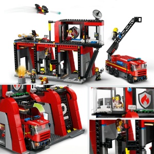 Set LEGO City - Statie si camion de pompieri (60414) - Img 7